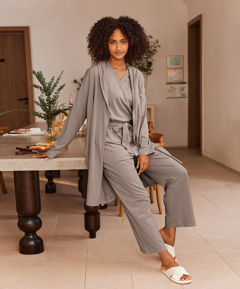 Simple 3-Piece Cotton Lounge Set