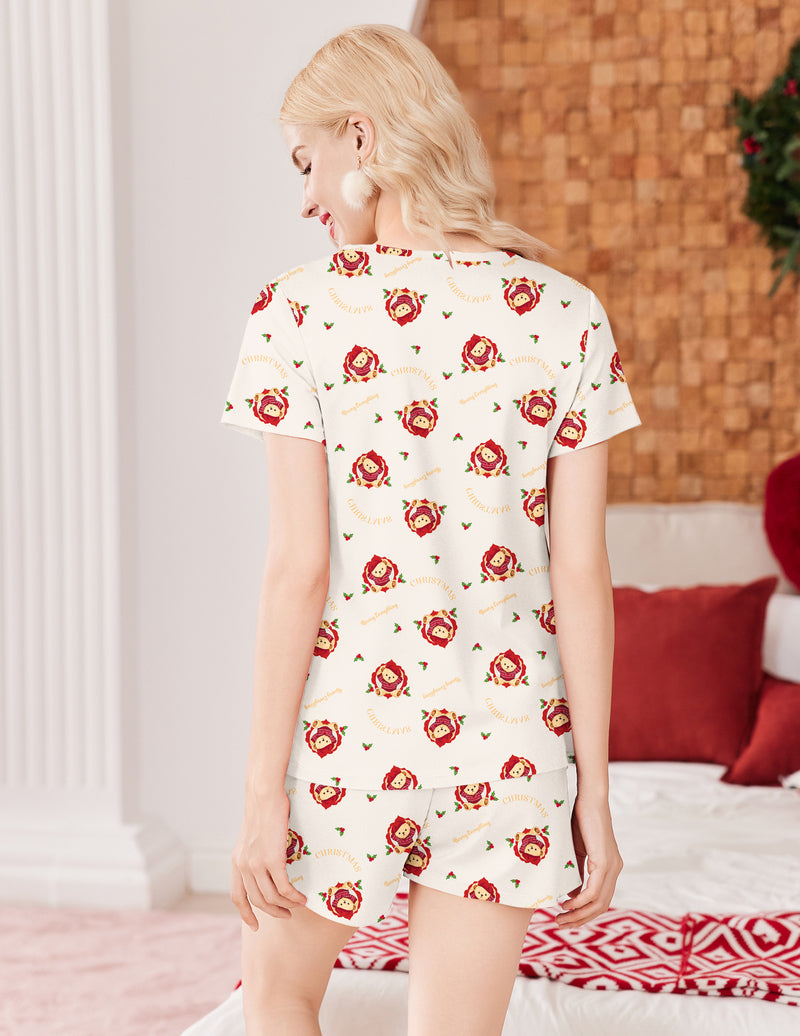 Teddy Pajama Sets Short Sleeve Pajamas Set