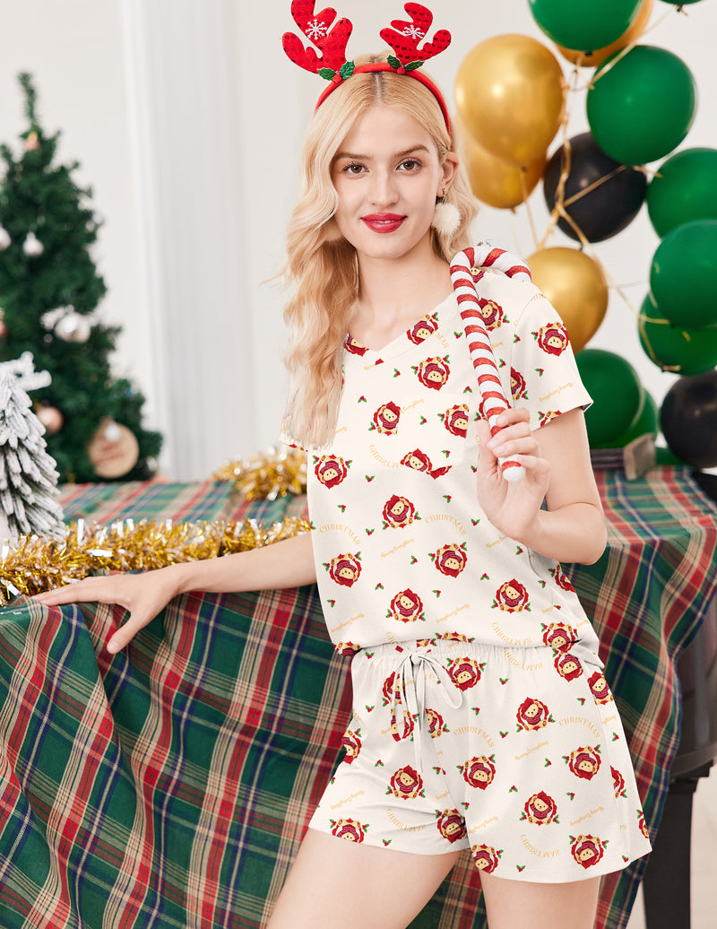Teddy Pajama Sets Short Sleeve Pajamas Set