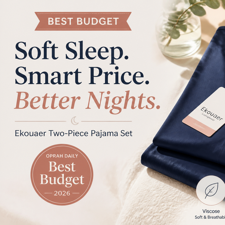 Ekouaer Two-Piece Soft Sleep Pajama Set: Best Budget Pajamas for Women