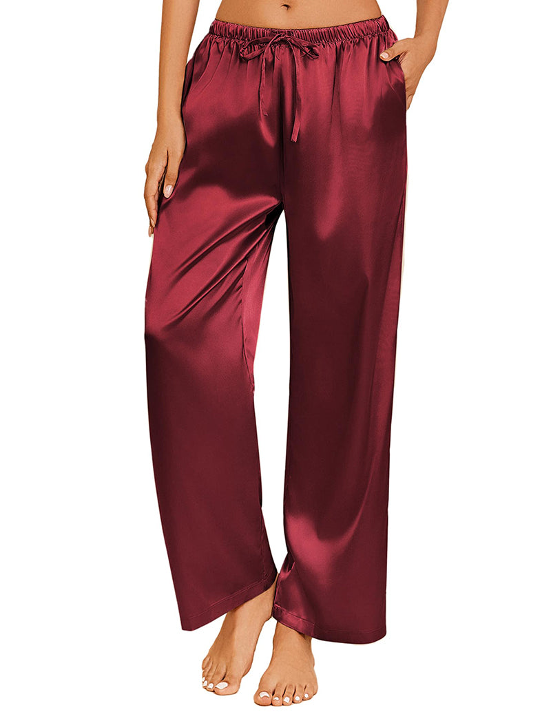 Casual Silk Satin Pajama Pants (US Only)