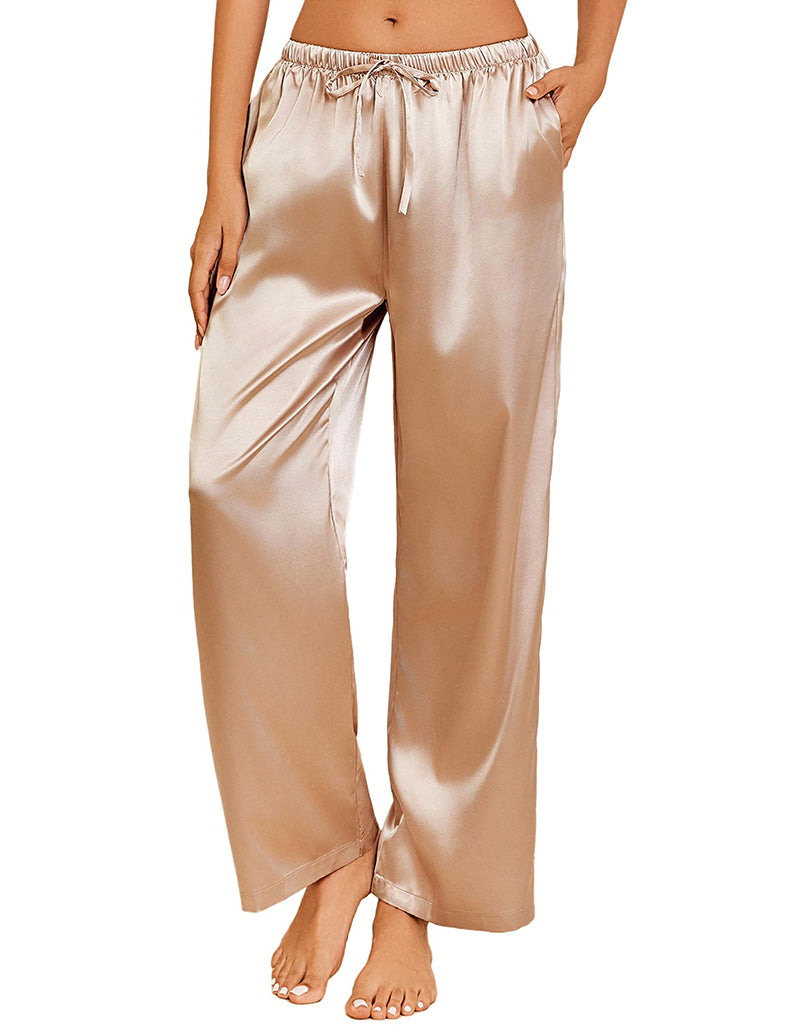 Casual Silk Satin Pajama Pants (US Only)