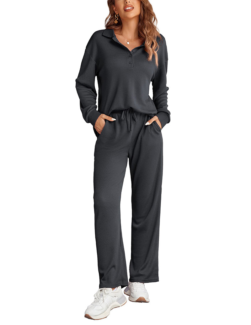 Comfy Waffle Knit Pajamas Set (US Only)