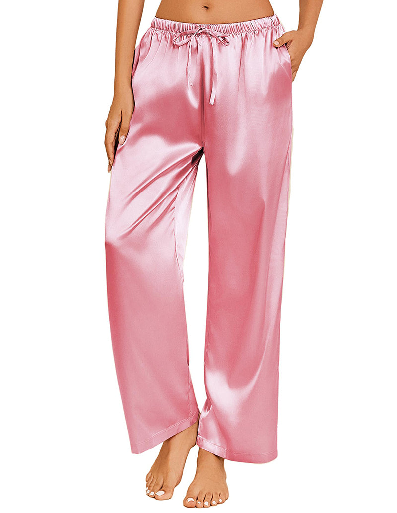 Casual Silk Satin Pajama Pants (US Only)