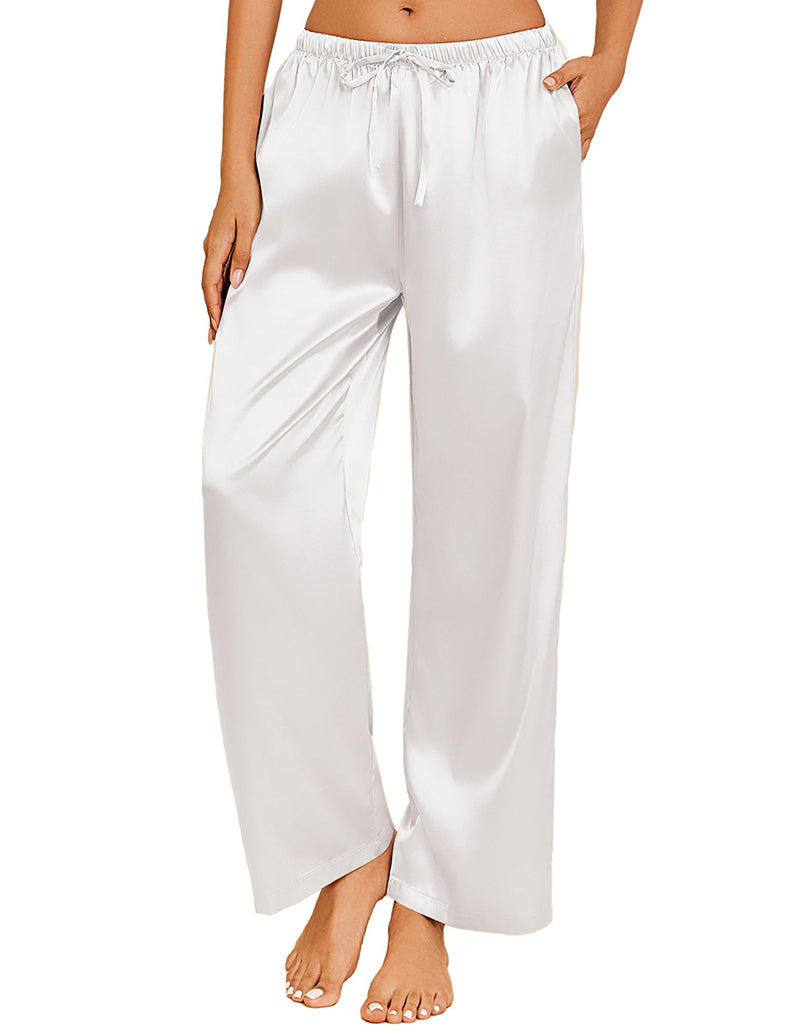 Casual Silk Satin Pajama Pants (US Only)