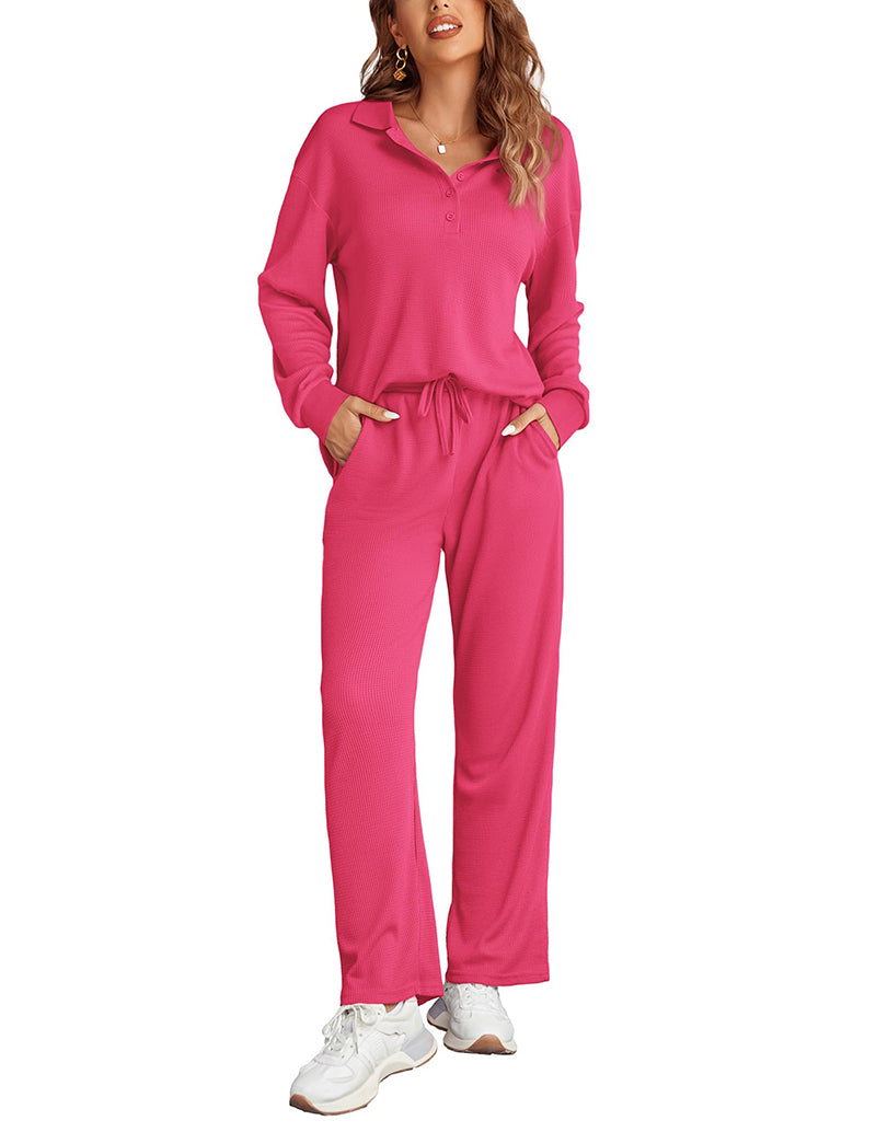 Comfy Waffle Knit Pajamas Set (US Only)