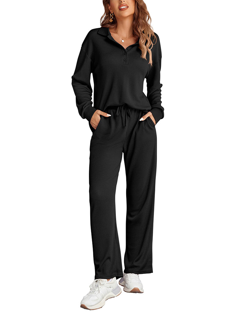 Comfy Waffle Knit Pajamas Set (US Only)