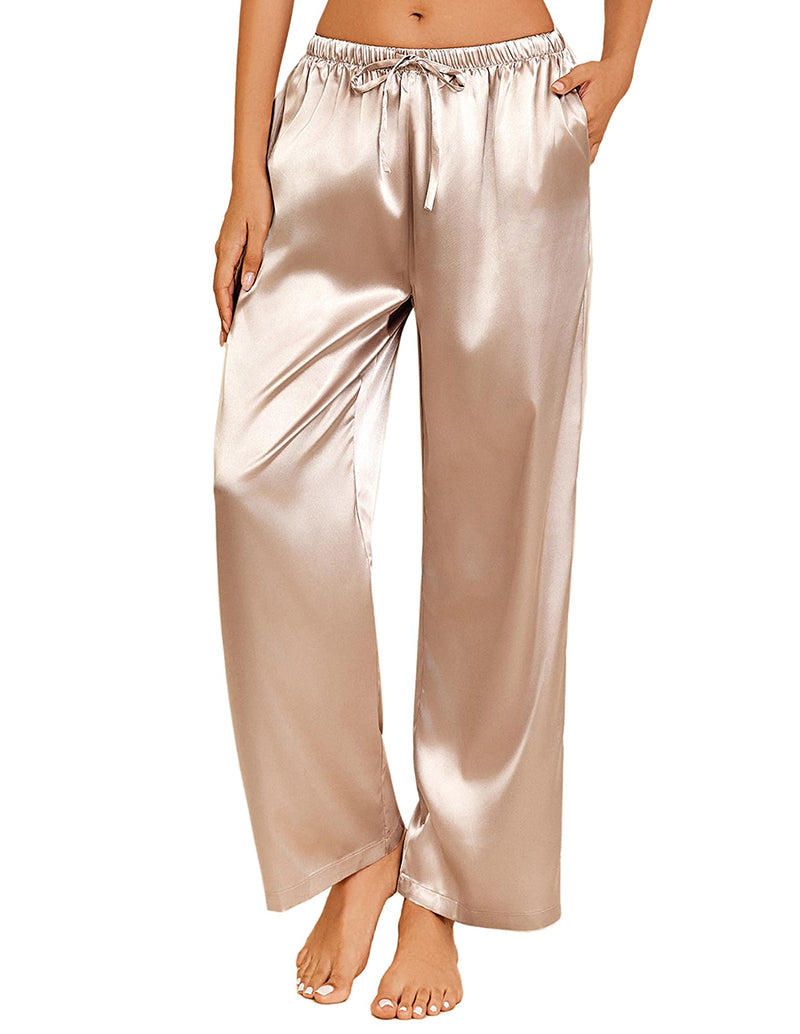 Casual Silk Satin Pajama Pants (US Only)