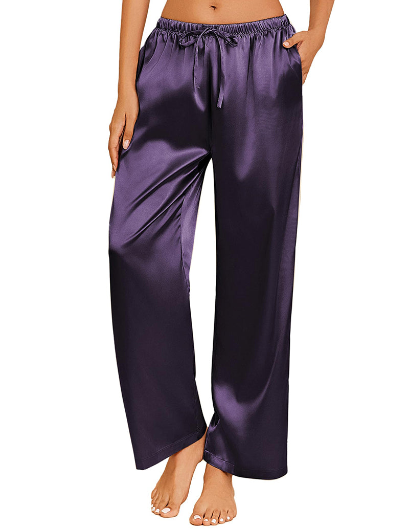 Casual Silk Satin Pajama Pants (US Only)