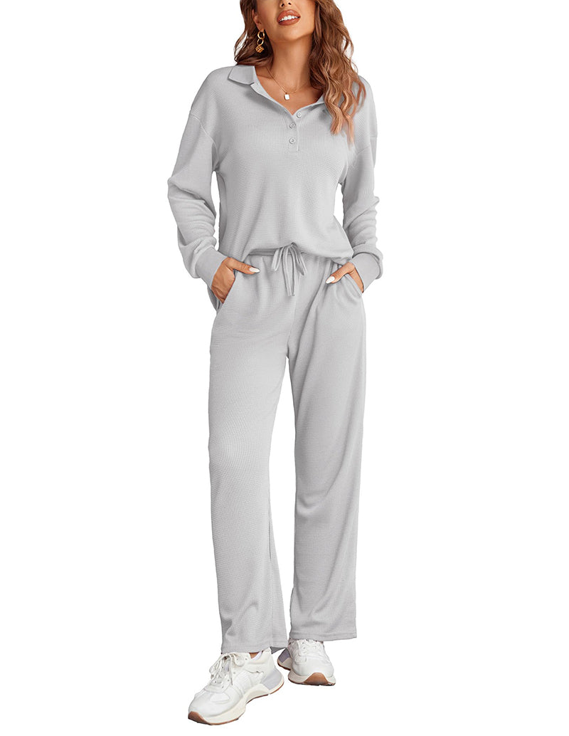 Comfy Waffle Knit Pajamas Set (US Only)