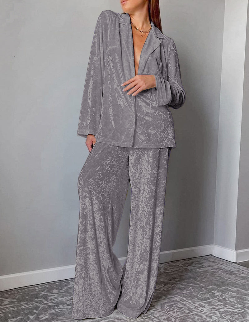 Soft Velour 2-Piece Loungewear Set