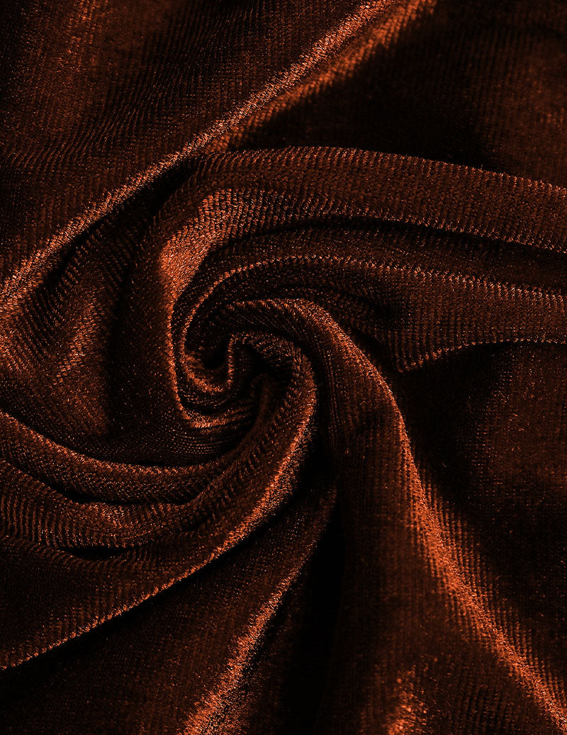 Velvet Notch Neck Ruffle Sleeve Dress