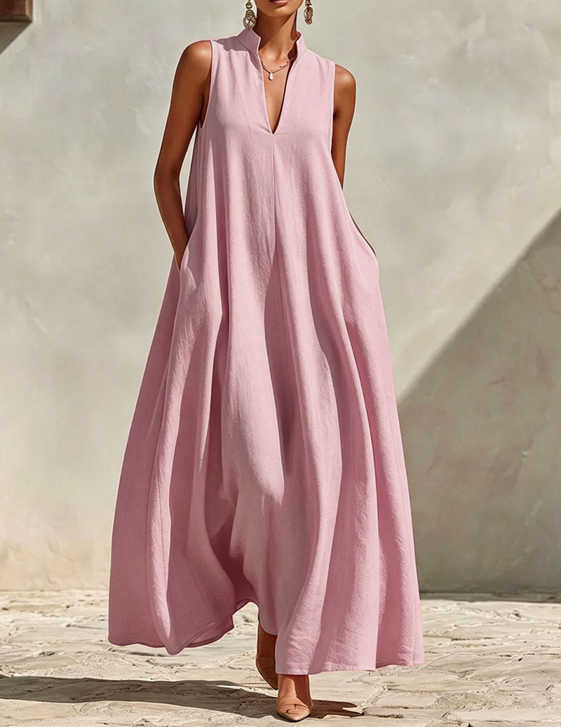 Ekouaer Women's Soft Sleepwear Lounge Dress Soft 95% Polyester Homewear - Pink