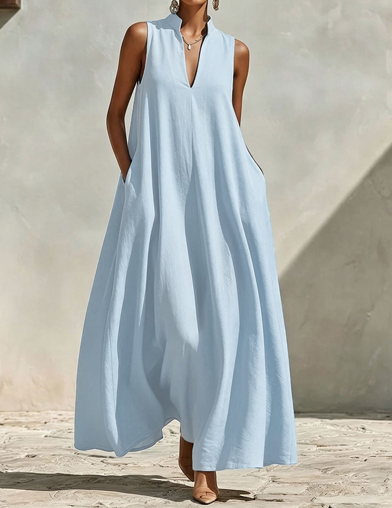 Ekouaer Women's Soft Sleepwear Lounge Dress Soft 95% Polyester Homewear - Sky Blue
