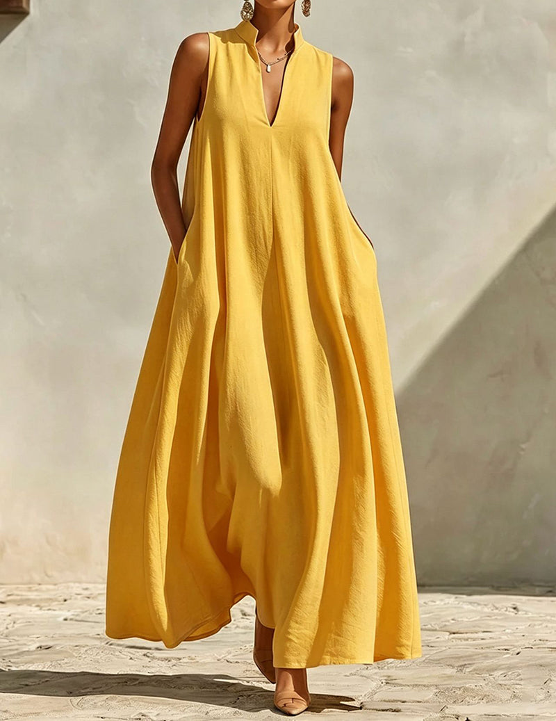 Ekouaer Women's Soft Sleepwear Lounge Dress Soft 95% Polyester Homewear - Yellow