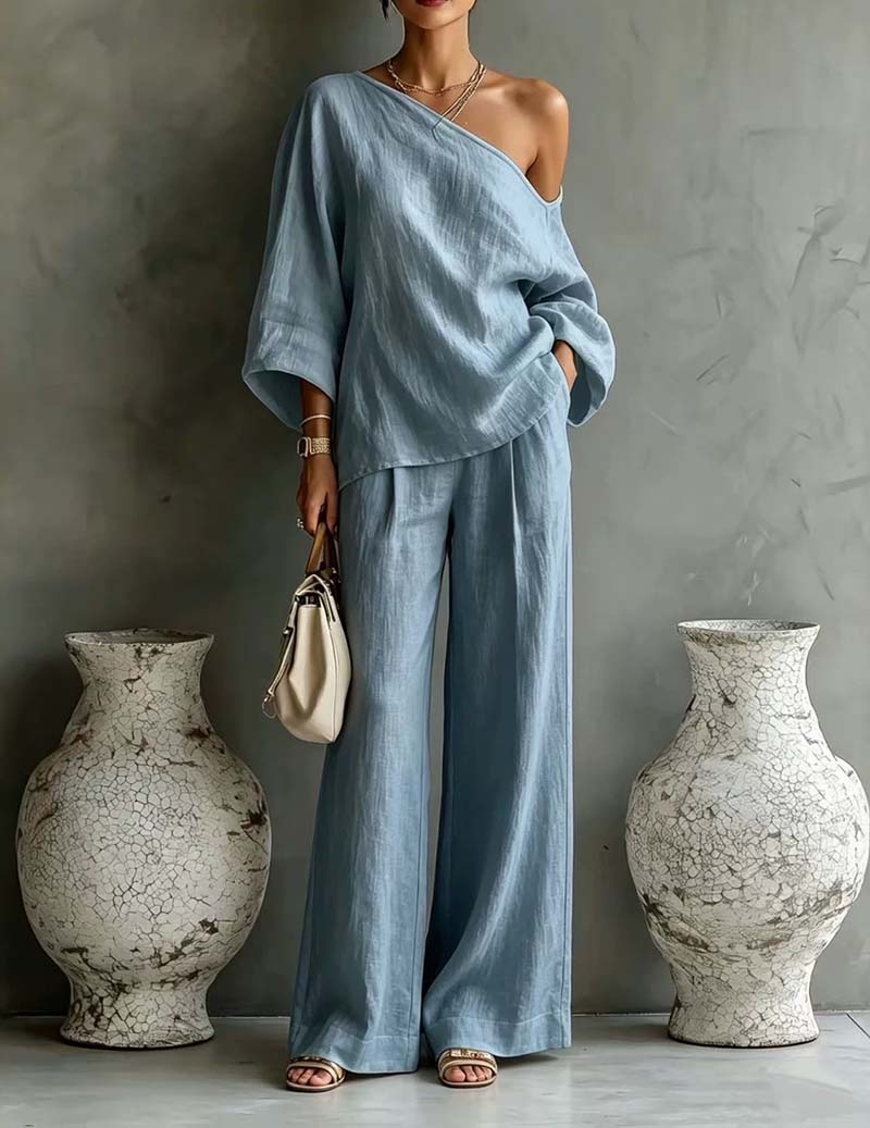 Ekouaer Women's Soft Lounge Set Soft 95% Polyester Homewear - Dark Peacock Blue