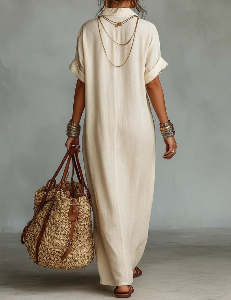 Ekouaer Women's Soft Sleepwear Lounge Dress Soft 95% Polyester Homewear - Apricot