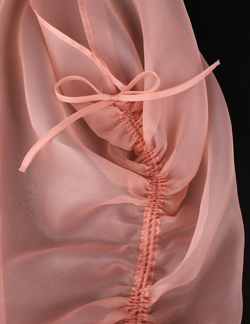 Ekouaer Chiffon Ruffle Loose Cardigan Flowy Casual Kimono Jacket