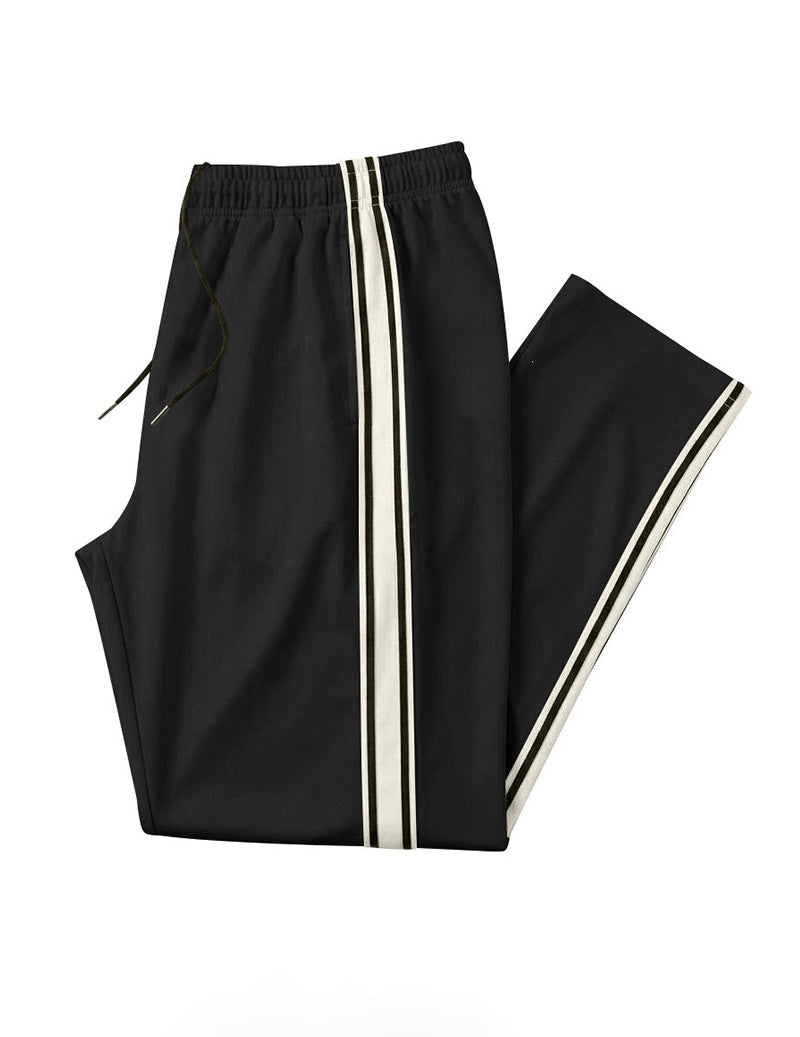 Ekouaer Men Side Stripe Jogger Pants With Drawstring