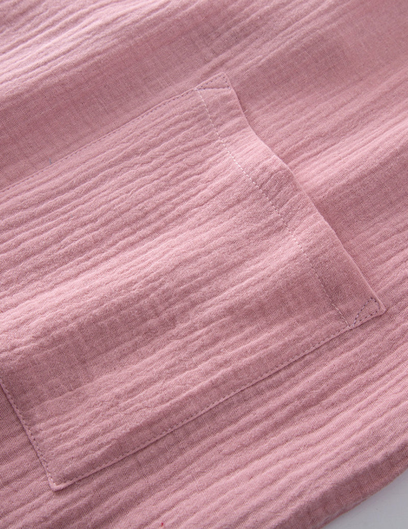 Crinkle Gauze Kimono Robe with Tie Belt