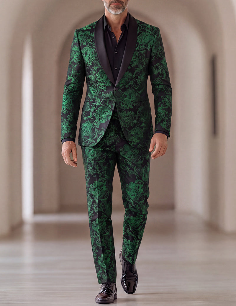 Men Satin Jacket and Pants Set
