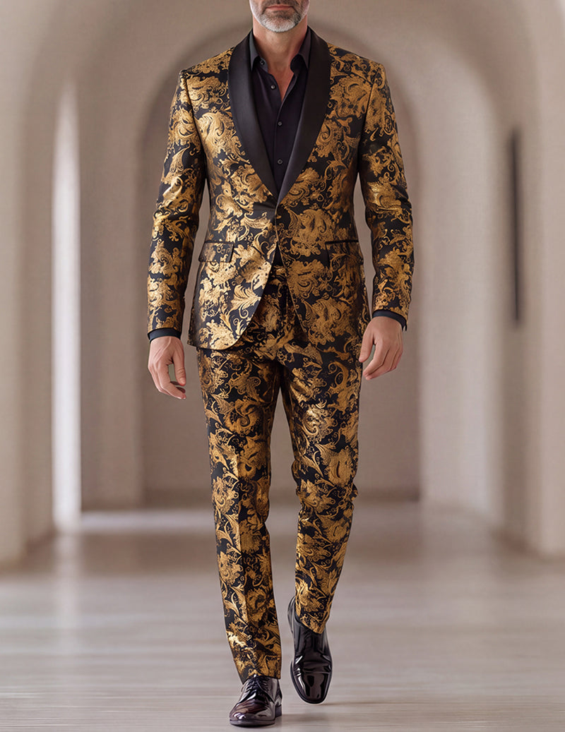 Men Satin Jacket and Pants Set