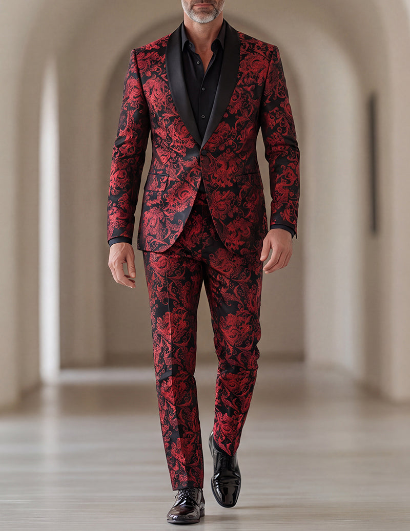 Men Satin Jacket and Pants Set