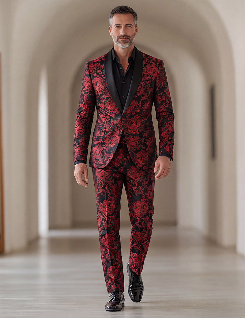 Men Satin Jacket and Pants Set