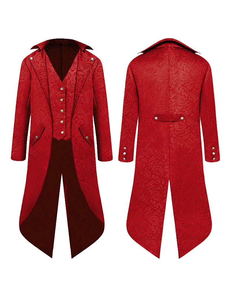 Men Jacquard Tailcoat with Vest
