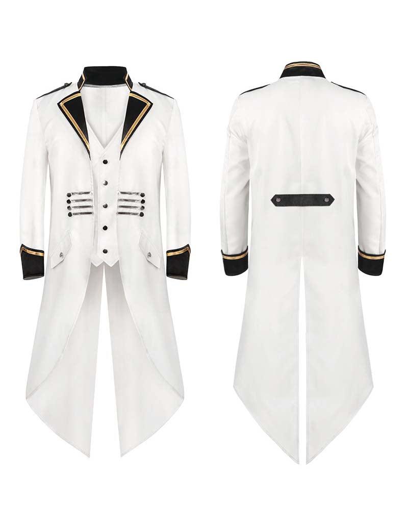Men Gothic Military Style Tailcoat