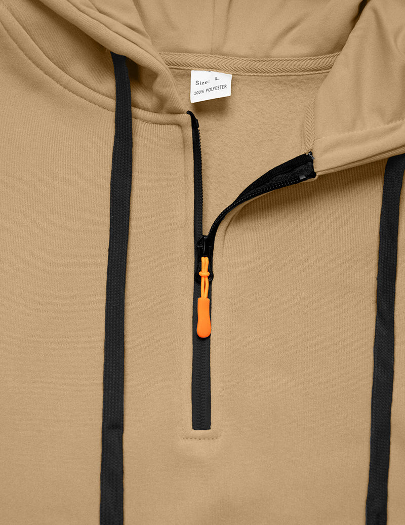 Men Half Zip Hooded Sweatshirt and Cargo Pants Set