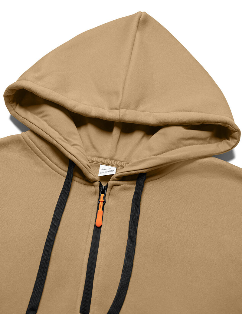 Men Half Zip Hooded Sweatshirt and Cargo Pants Set