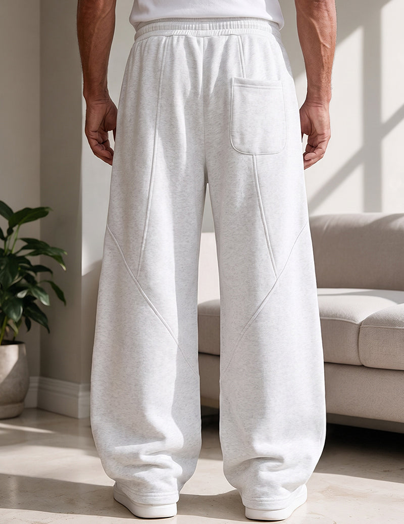 Men Drawstring Wide Leg Casual Pants