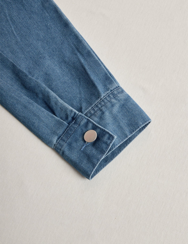 Denim Hooded Oversized Zip-Front Pocket Jumpsuit