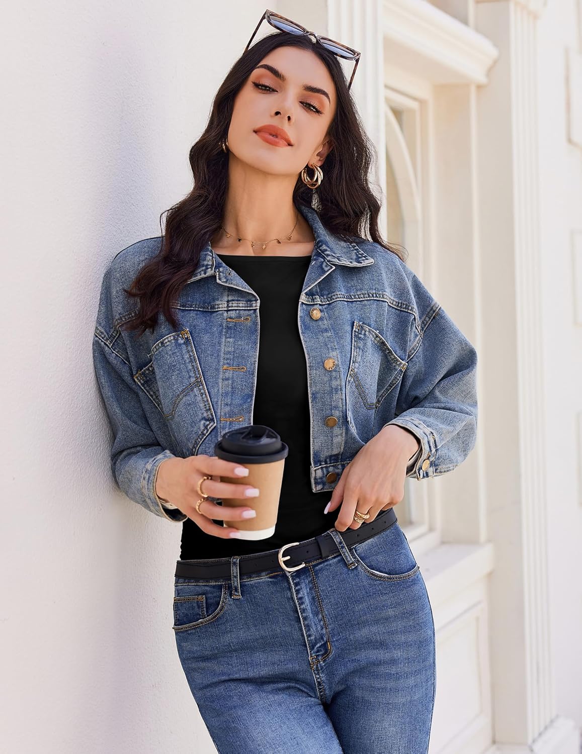 Black boat neck ruched long sleeve top, fitted with gathered waist
