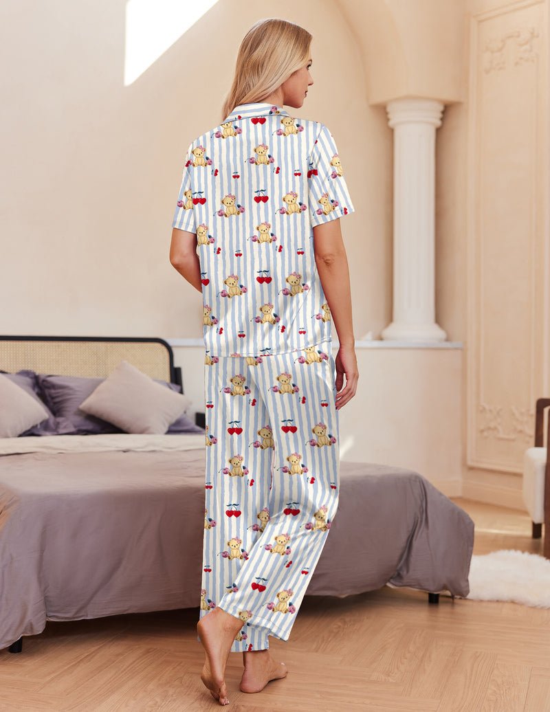 Comfy Satin Teddy 2-Piece Pajamas Set (US Only)
