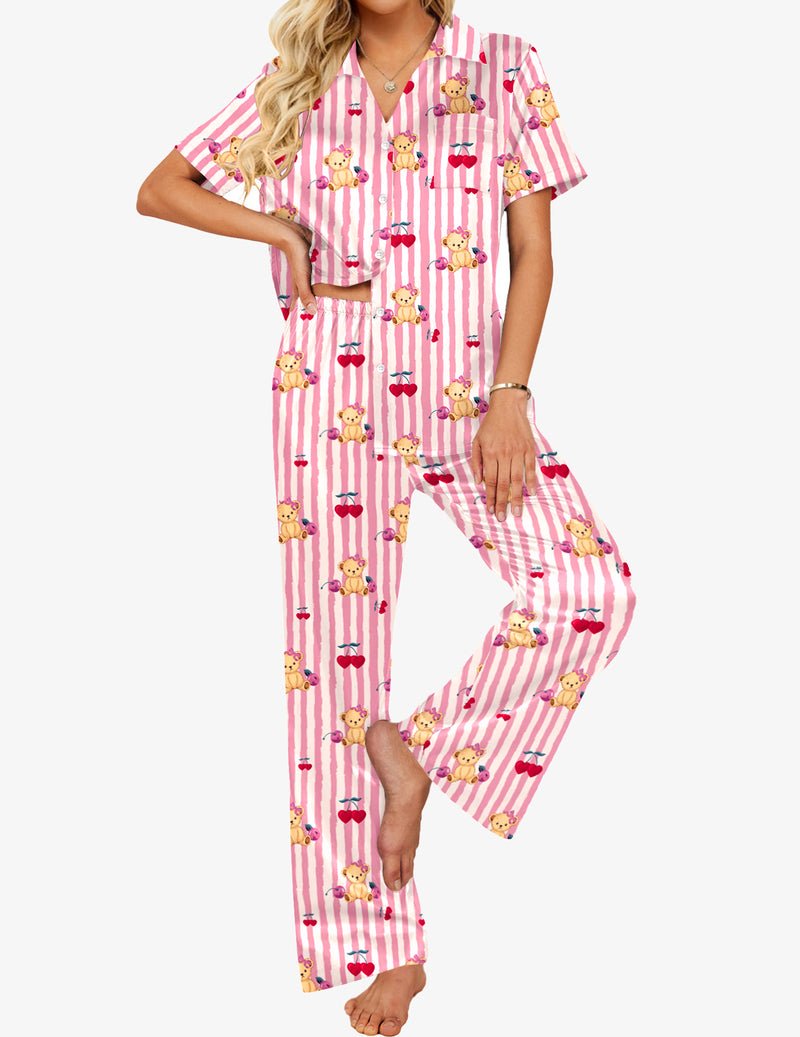 Comfy Satin Teddy 2-Piece Pajamas Set (US Only)