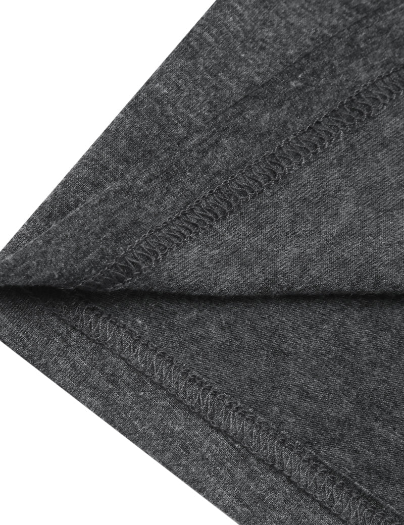 Grau meliertes Sleepshirt, Naht und Abschlusskante mit Zierstreifen im Detail