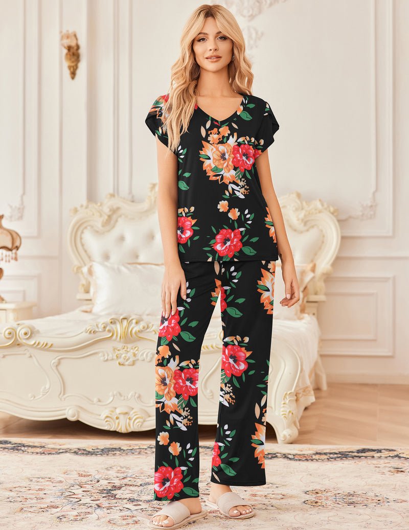 Ekouaer 2 Pack Pajamas Sleepwear Lounge Sets (US Only)