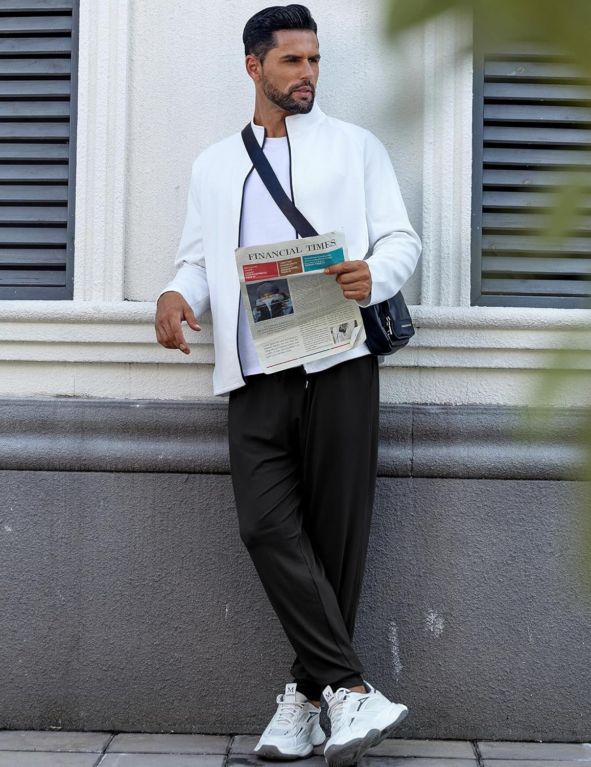 Black pajama pants with relaxed fit and drawstring waist