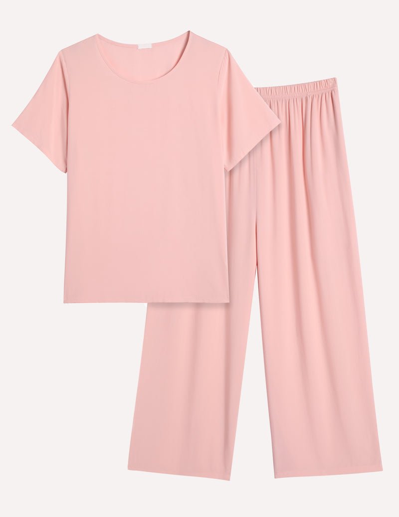 Ekouaer Short Sleeve Capri Pyjamas Set With Pockets