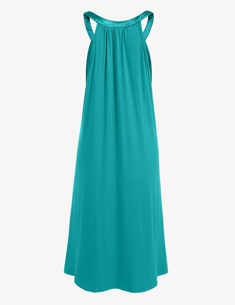Ekouaer Sleeveless V Neck Racerback Sleep Dress