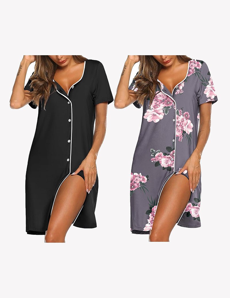 2 Pack Button Down Pajama Dress (US Only)