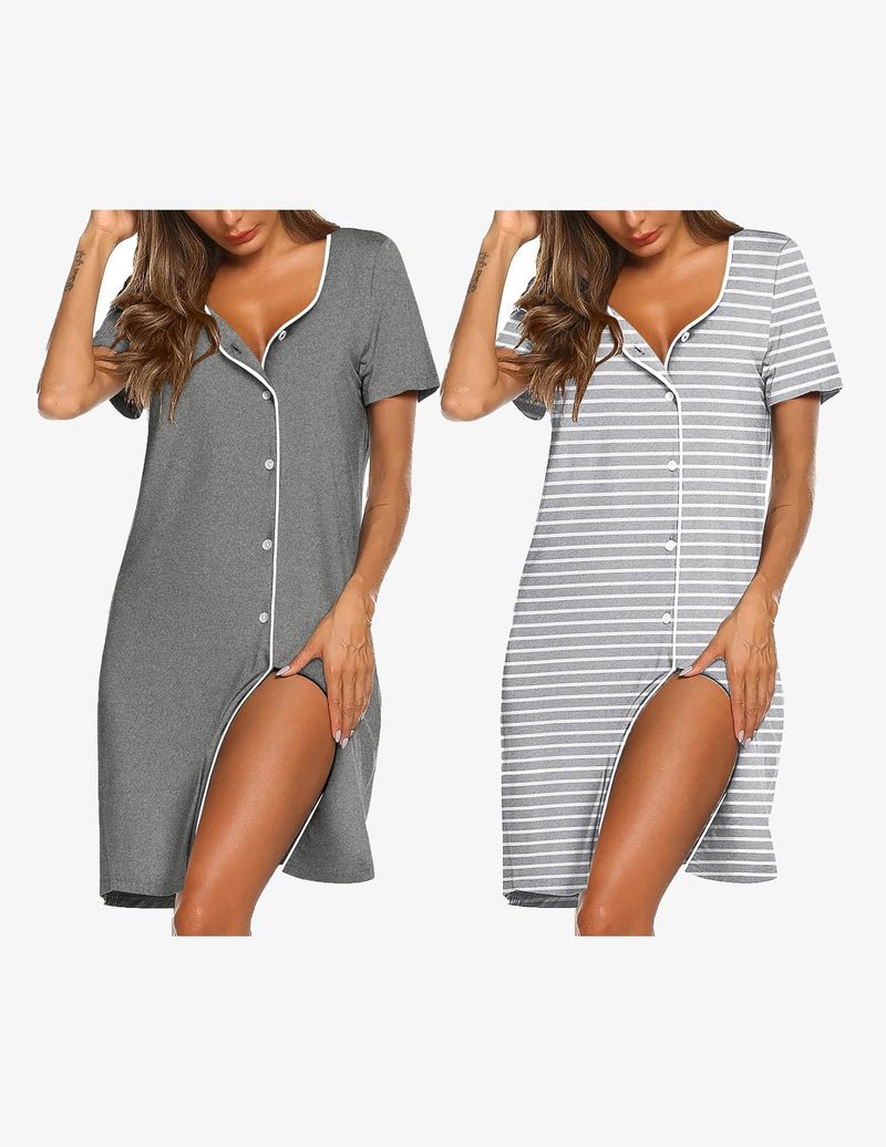 2 Pack Button Down Pajama Dress (US Only)