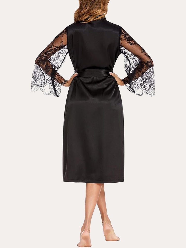 Floral Lace Bride Kimono Robe (US Only)