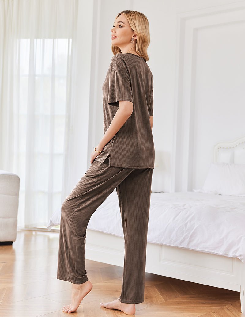 Leisure Ribbed Knit Lounge Set (US Only)