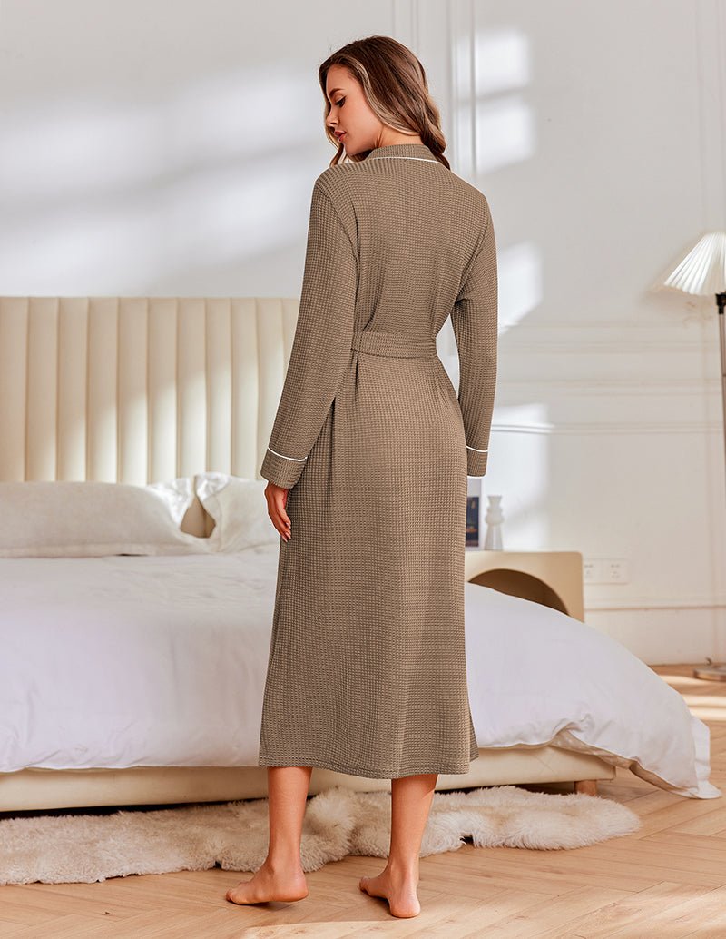 Lightweight Knit Waffle Bathrobe (US Only)