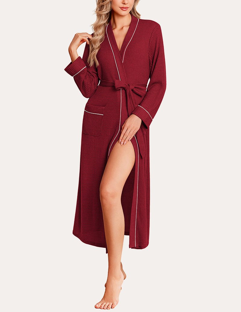 Lightweight Knit Waffle Bathrobe (US Only)
