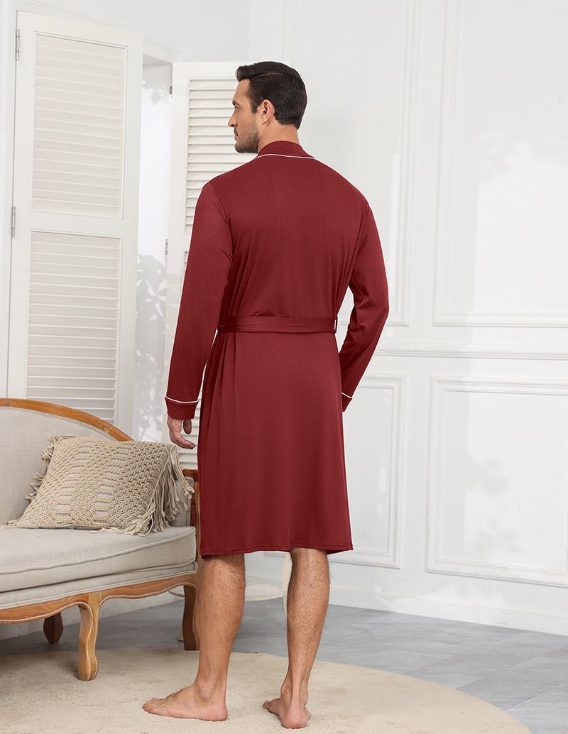 Mens Knee Length Kimono Robe (US Only)