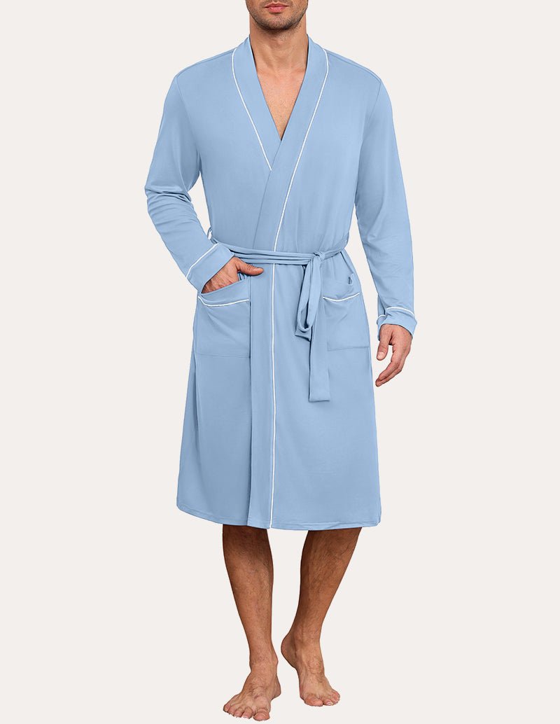 Mens Knee Length Kimono Robe (US Only)